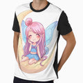 Cute fairy on a crescent moon by SimonsDesignArt