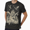 Fantasy Book World Illustration | Magical Storybook Castle and Dragon Art by GRYFFWEAR