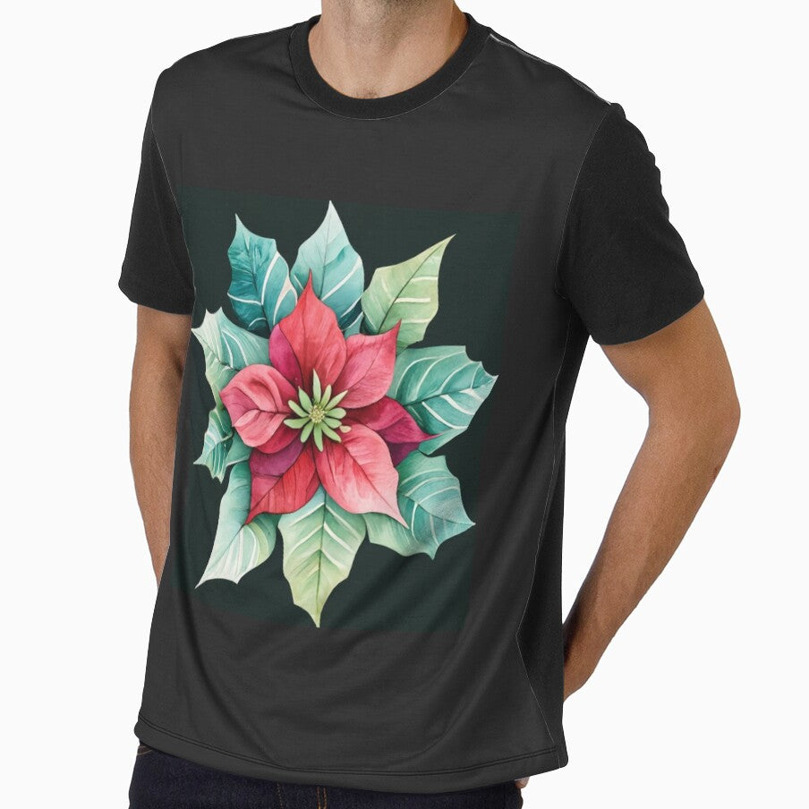 logo picture illustration abstract pattern flower star of Bethlehem holy red green black by gulka8