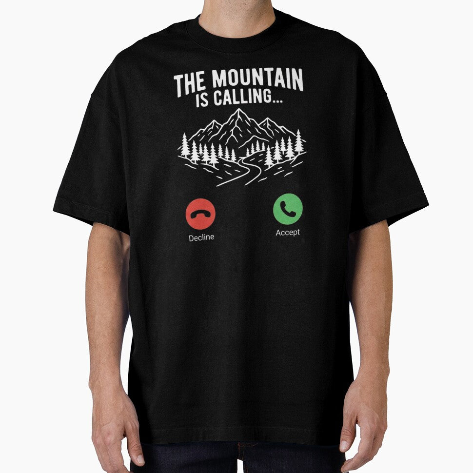 Mountain Is Calling Phone UI T-Shirt Design - Nature & Hiking Inspired Graphic by Gabe1983