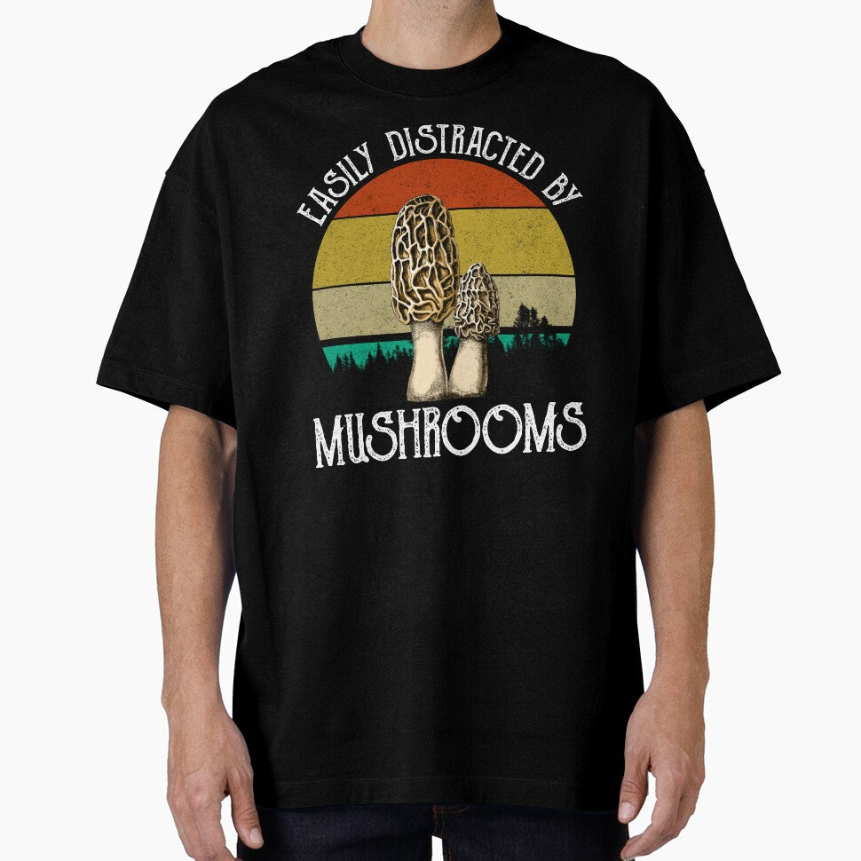 Easily Distracted By Mushrooms (Morel) by Cat Lady Designs
