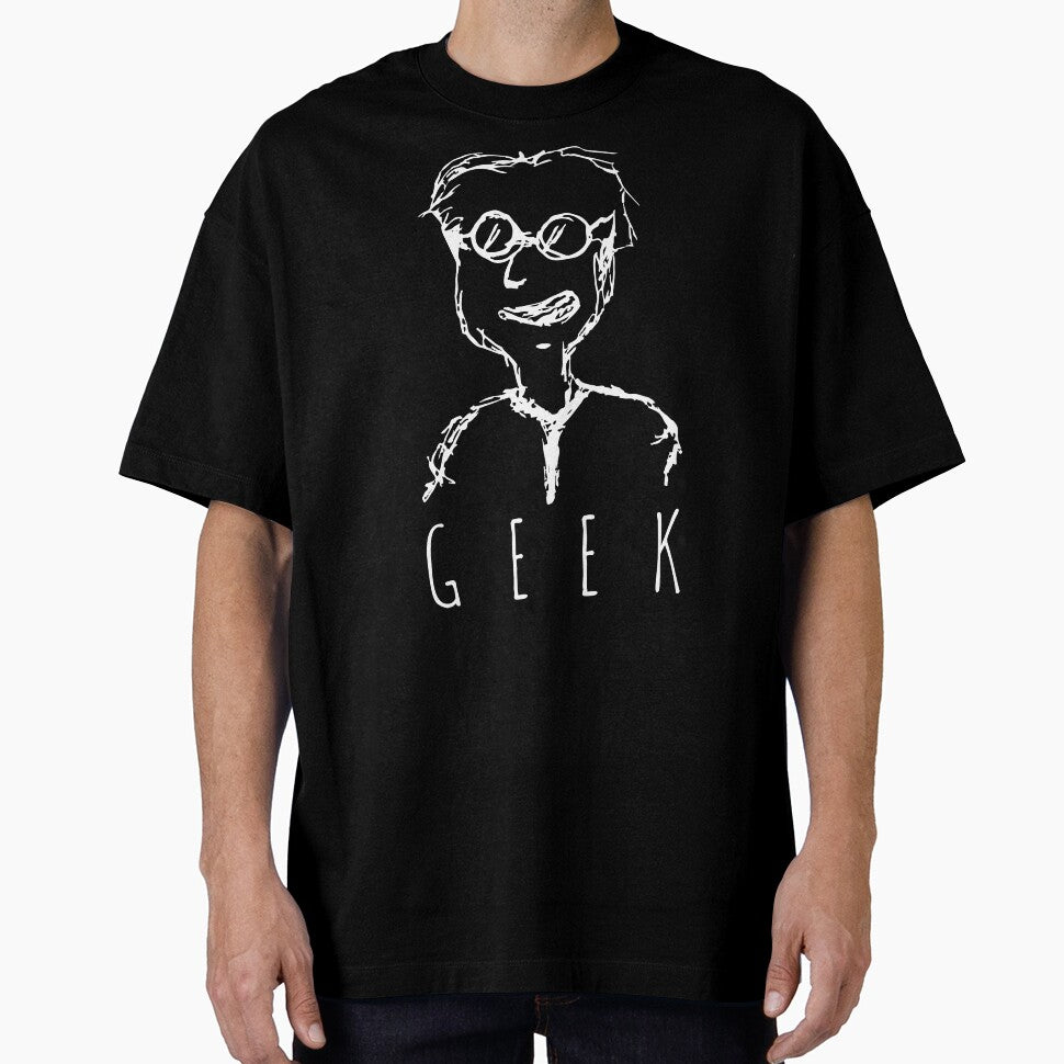 Funny Hand Drawn Geek Doodle Guy for the geeks at heart drk by DESPERATEANDY