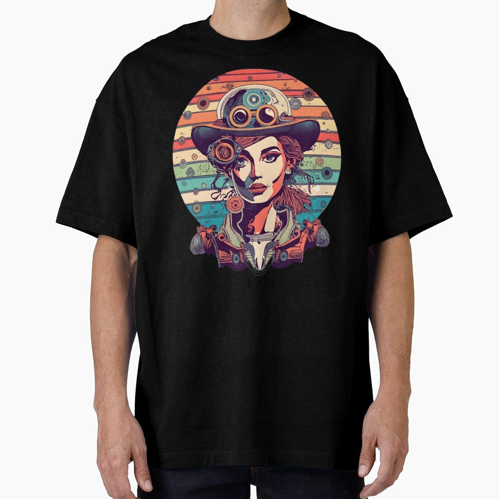 Steampunk female - retro sunset- Steampunk Art by Chaotic Joy