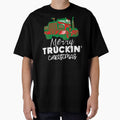 Merry Truckin Christmas Green Red Black Festive Gift For Trucker Truck Driver by Sunny Collections