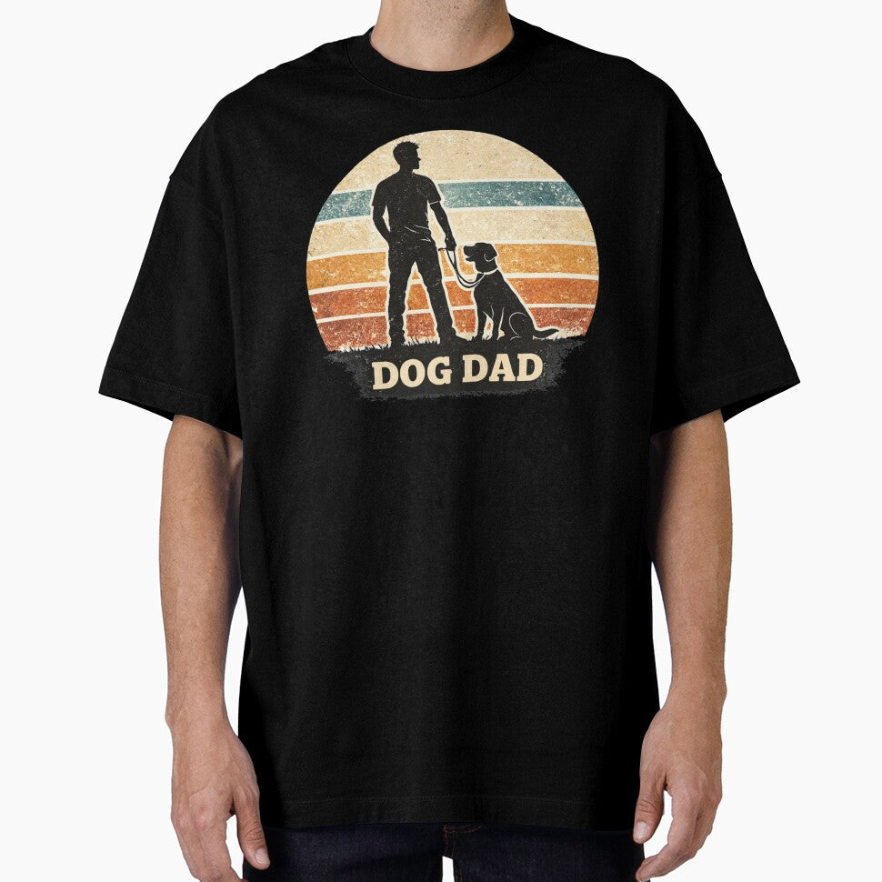 Dog Dad Shirt Funny Dog Lover Gift Vintage T-Shirt by ZEBBEDE - Minimal Streetwear