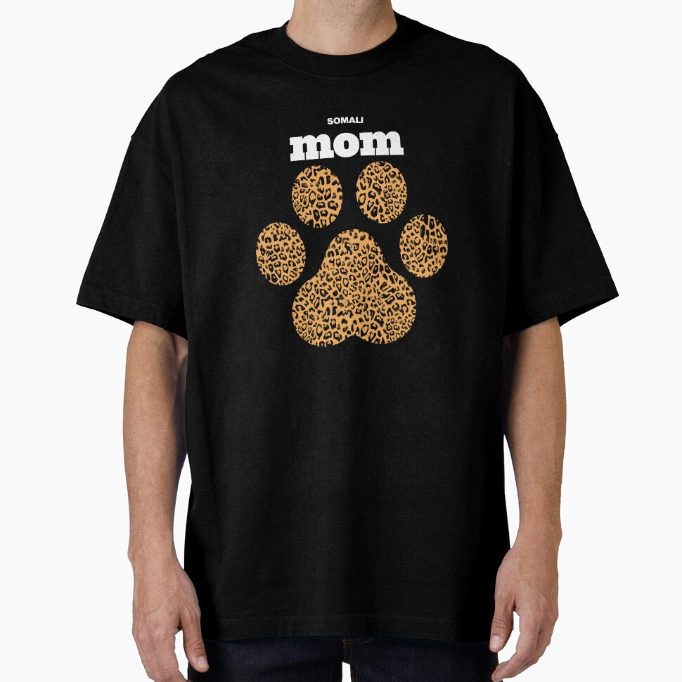 Somali Mom, Cute Leopard Print Cat Paw for Cat Moms, Fur Mamas & Kitten/Pet Lovers by HauteLeopard