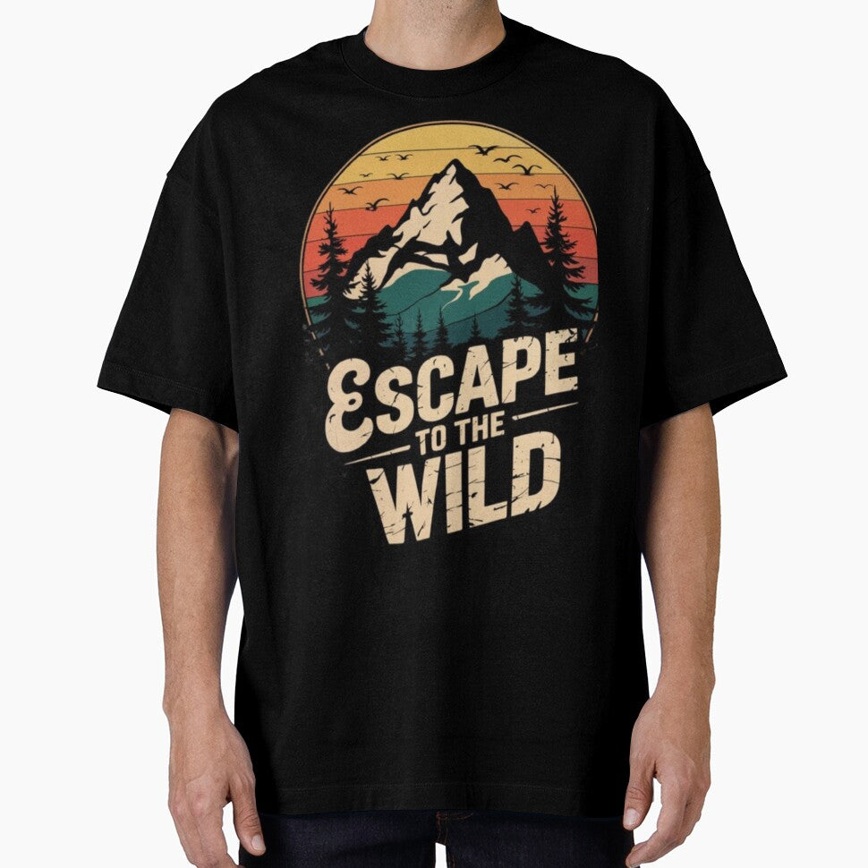 Escape to the Wild Retro Mountain  Art by CrystalCove11