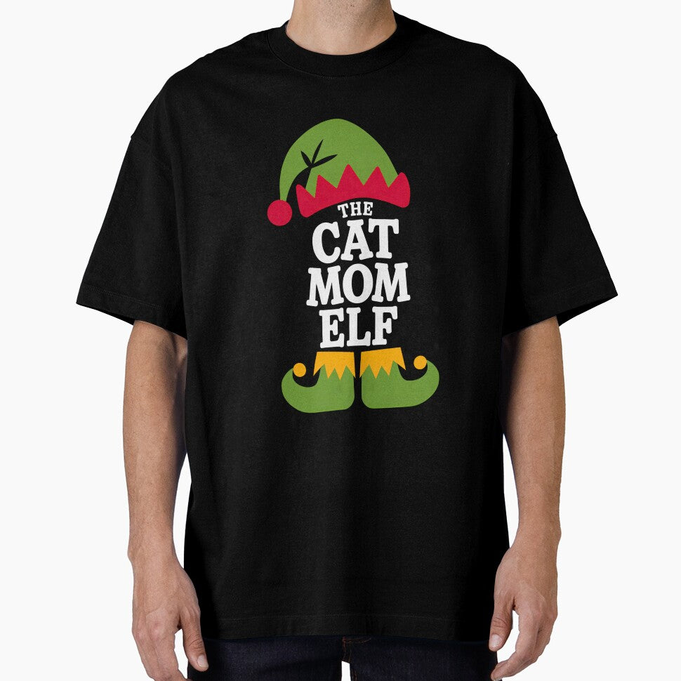 The Cat Mom Elf Christmas Gift Mommy Funny Christmas by SlocifieShop