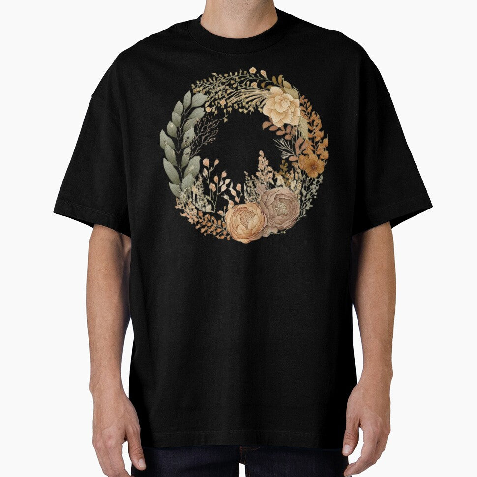 Boho Inspired Floral Print T-Shirt by iDezine GD