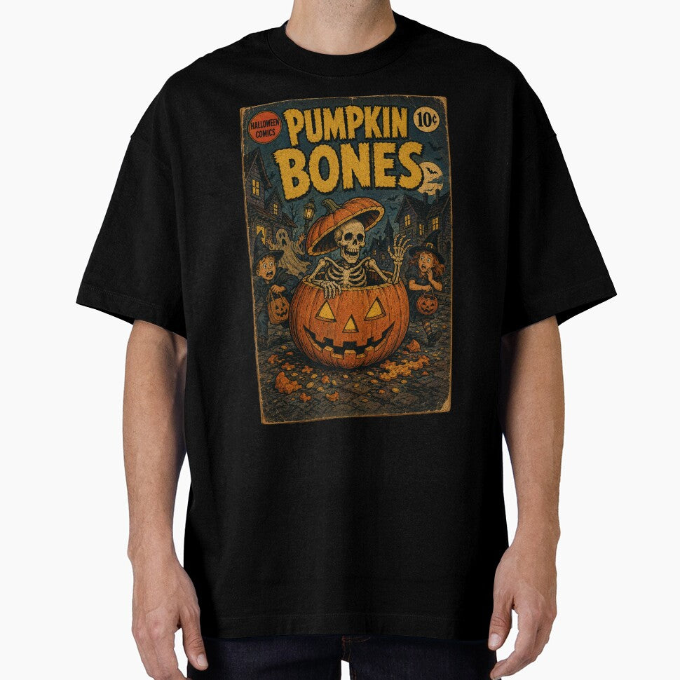 Vintage Halloween Cover Art: Skeleton Pumpkin Prank by bapupa