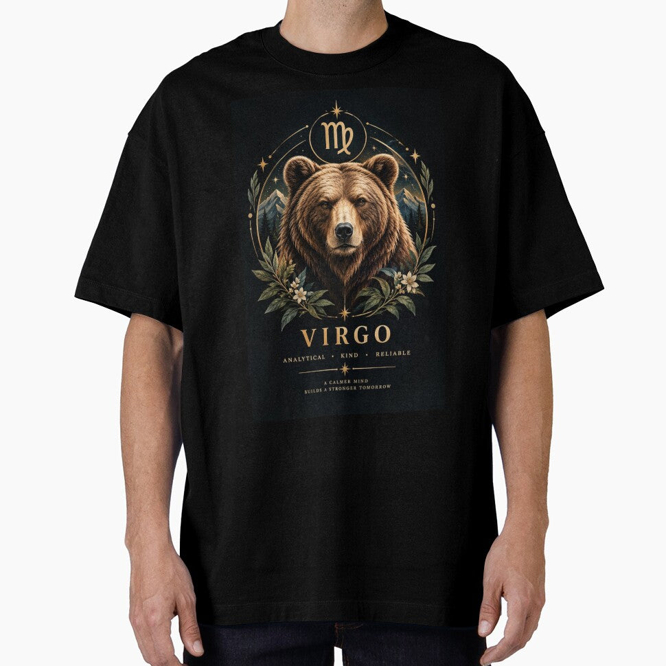 Virgo Zodiac Bear Celestial Astrology Art by varotti