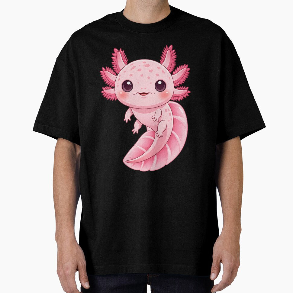 Cute Pink Axolotl Kawaii by NostalgiaPop77
