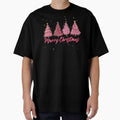 Merry Christmas retro pink trees by 21DashDesigns