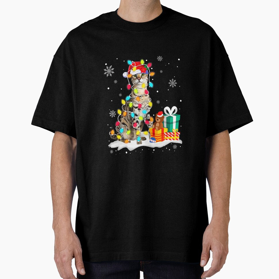 Funny Savannah Christmas Light Cat Dad by reyeskhan79