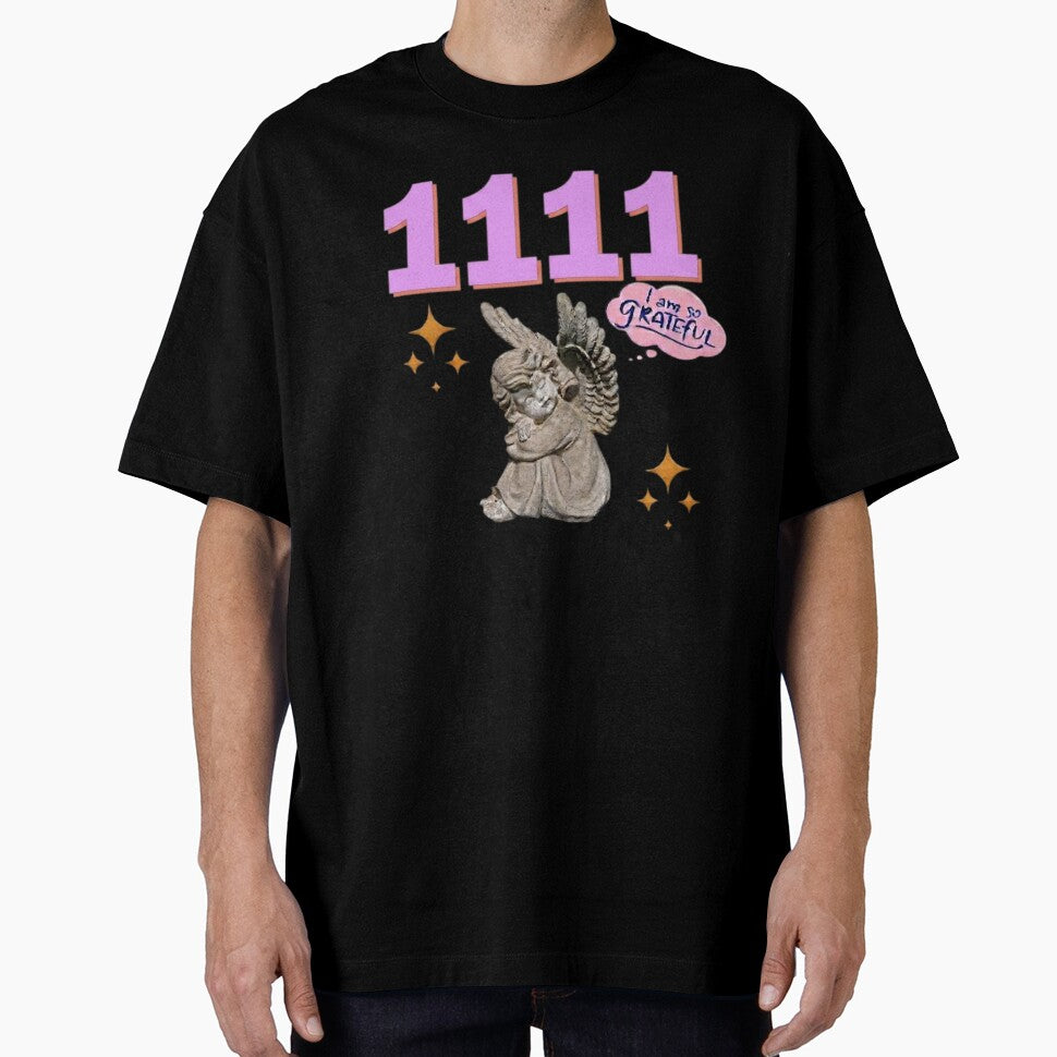 1111 Angel Number Design | Aesthetic | Manifest | Manifestation | Grateful | Angels | Spiritual | Gratitude Journals | Pink |  tshirts, mugs, stickers, posters by TeenLake
