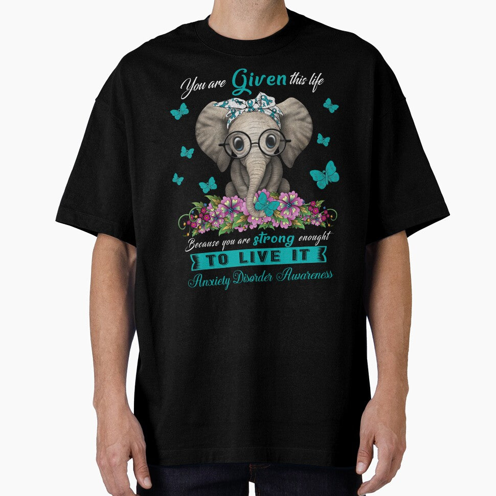 Anxiety Disorder Warrior Cute Elephant Lover Gifts by Adropine