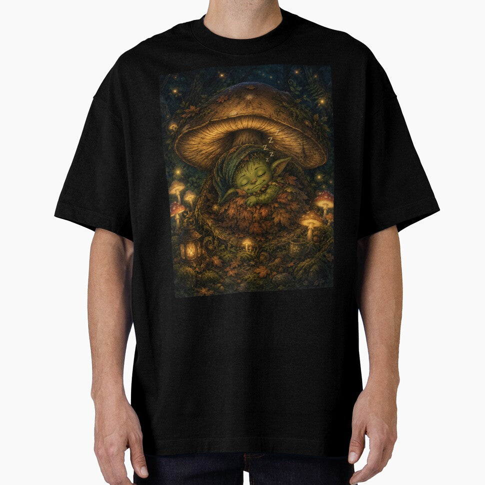 Goblincore Sleep Mode – Cozy Goblin Sleeping in Mushroom Art | Funny Night Owl Goblincore Gift by irfanshikh