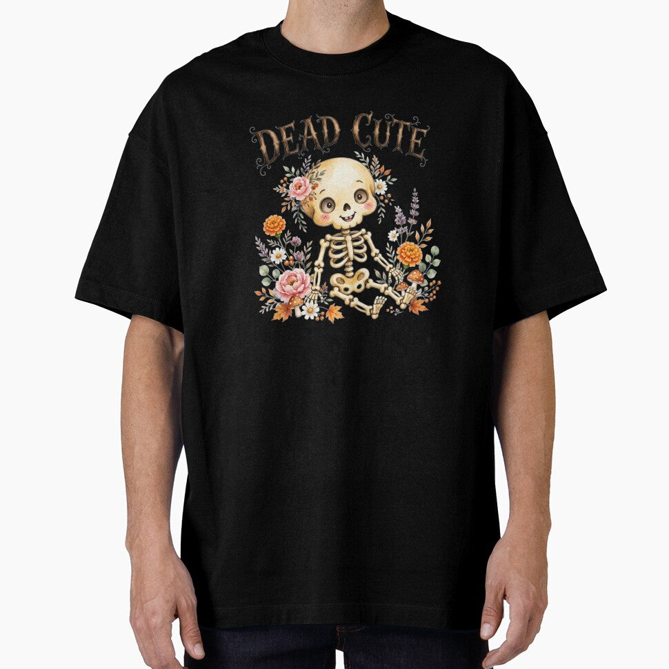 Dead Cute Skeleton Flowers – Pastel Halloween Watercolor by ZyVoAli