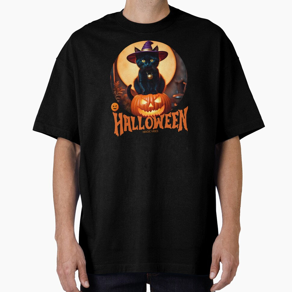 Creepy Cute Black Cat | Halloween Magical Vibes by Mirosou