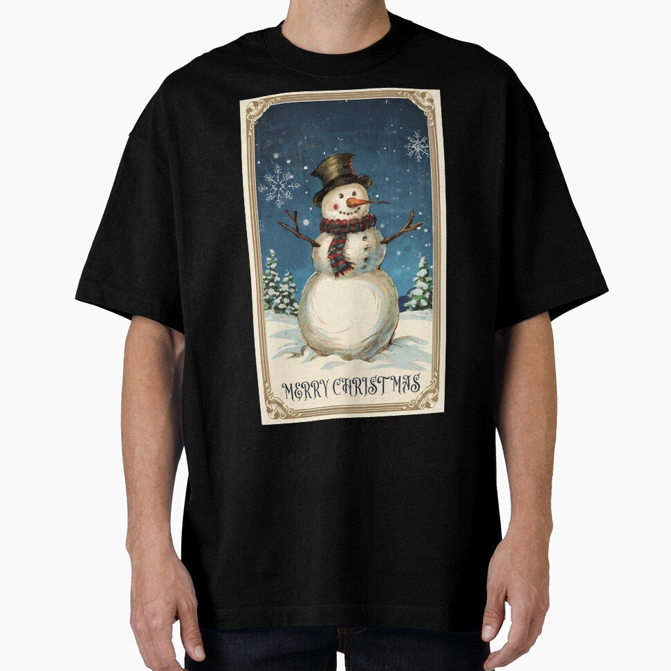 Vintage Snowmans Greeting Card: Merry Christmas by EmeraldeaDesign