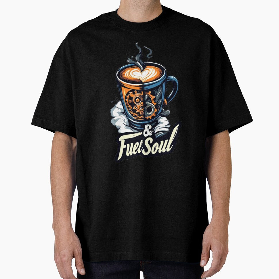 Fuel & Soul Steampunk Coffee Mug Heart Latte Barista Art 02 by Shift-Bloom