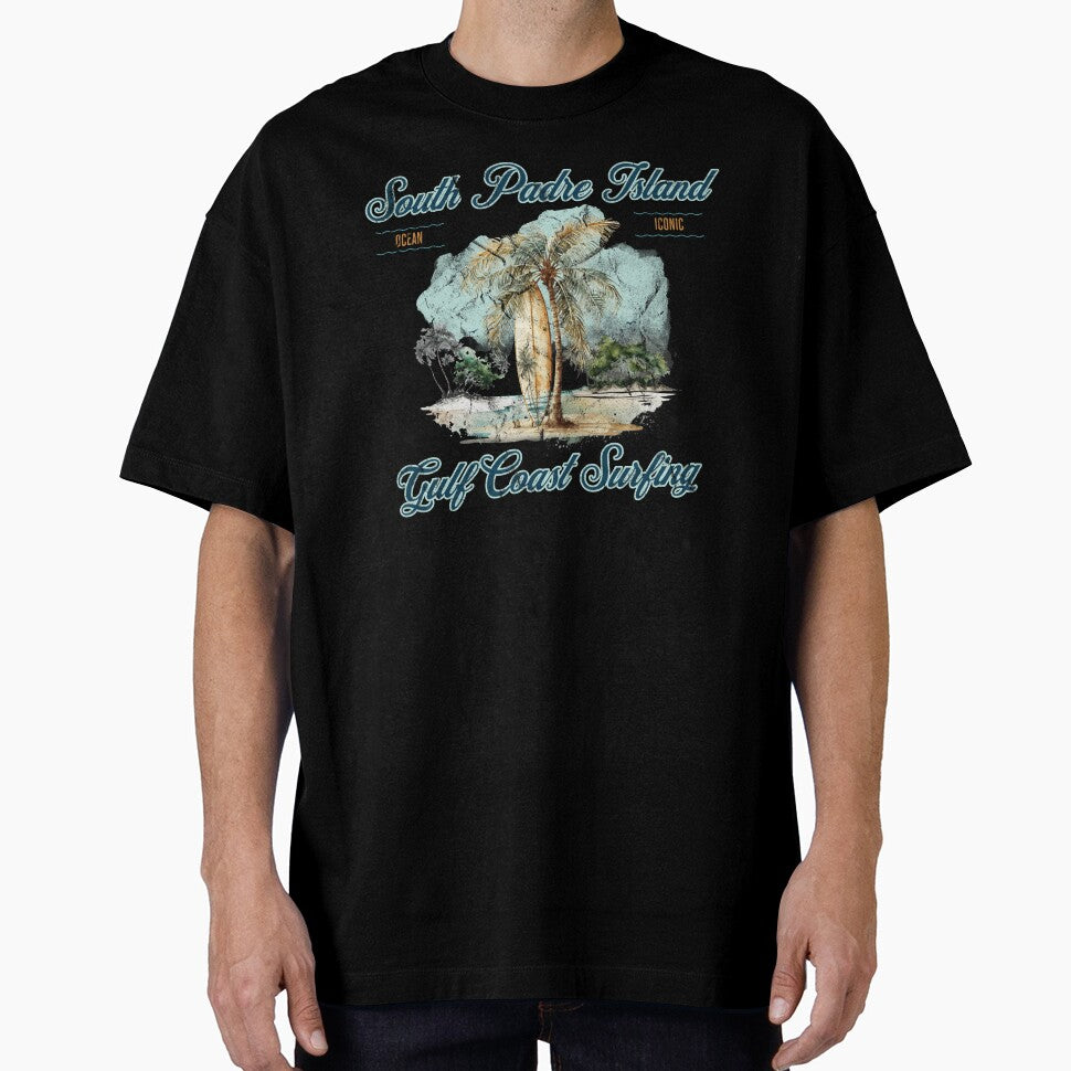 Vintage South Padre Island Gulf Coast Surfing Design by OceanIconic