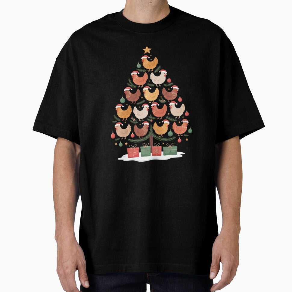 Festive Chicken Christmas Tree for Holiday by Rrettgison