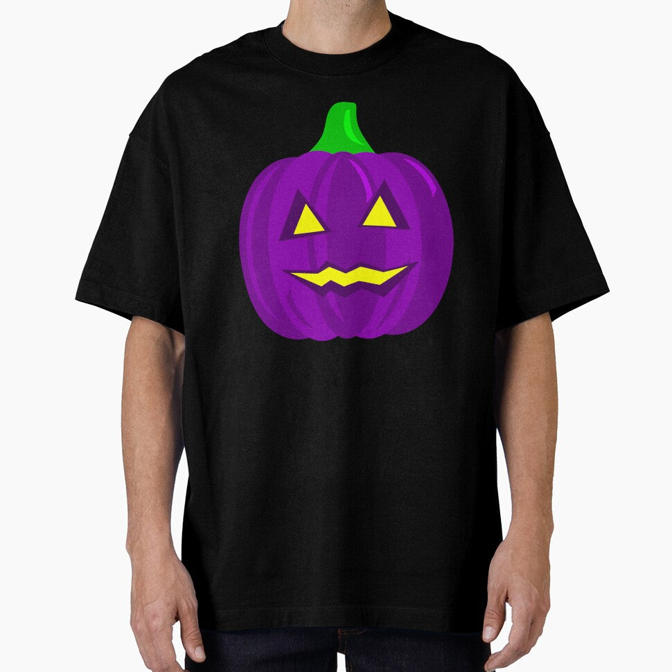 creepy halloween pumpkin purple by Gossip Rag