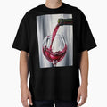 Red Wine Pour Splash Glass Painting by PixorStudio