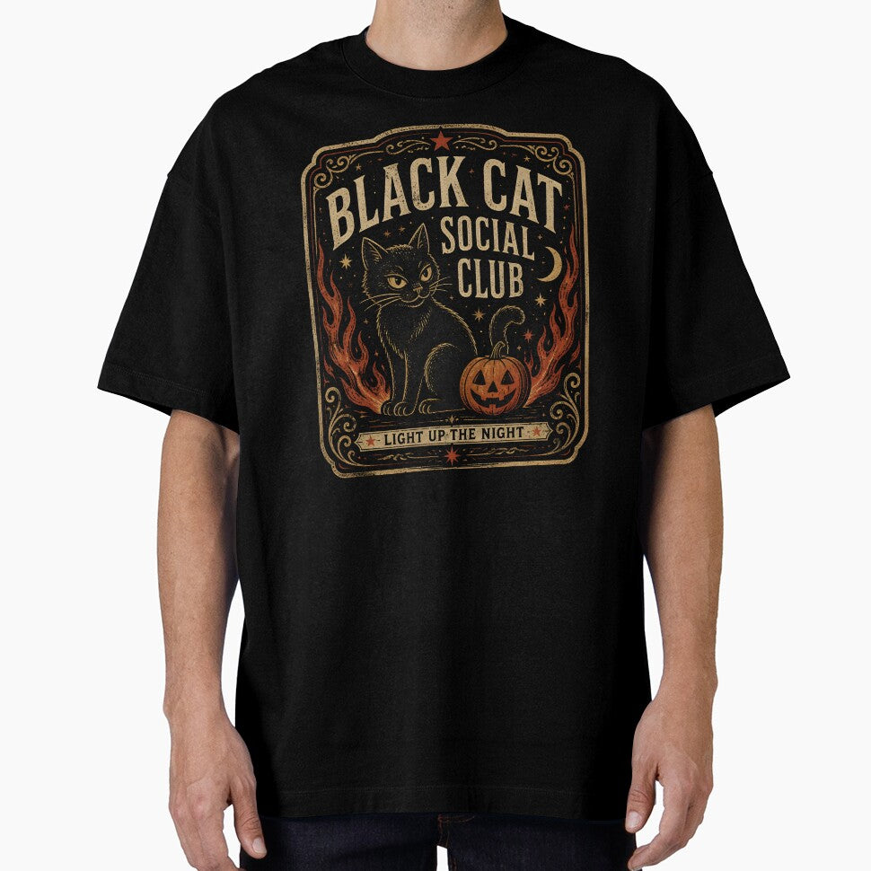 Black Cat Social Club Vintage Halloween by KristenosNehk