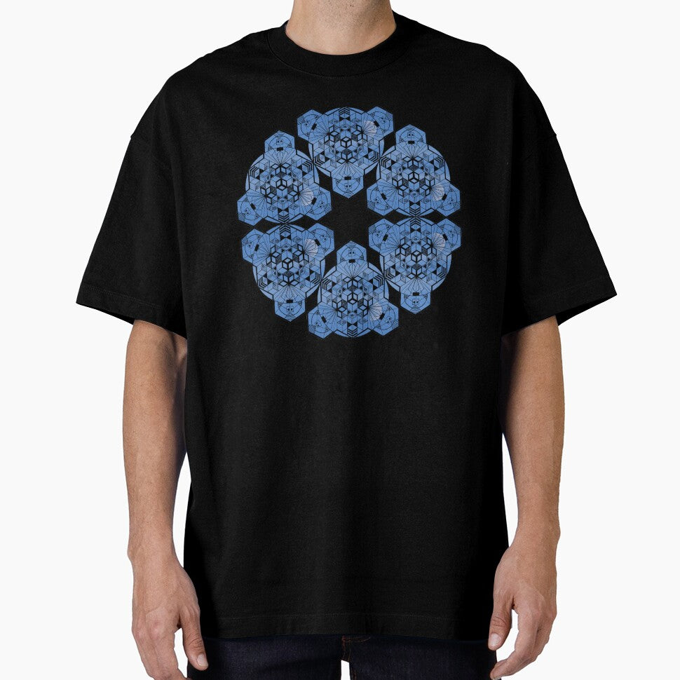 Blue Moon Cube Mandala Star by createVisions
