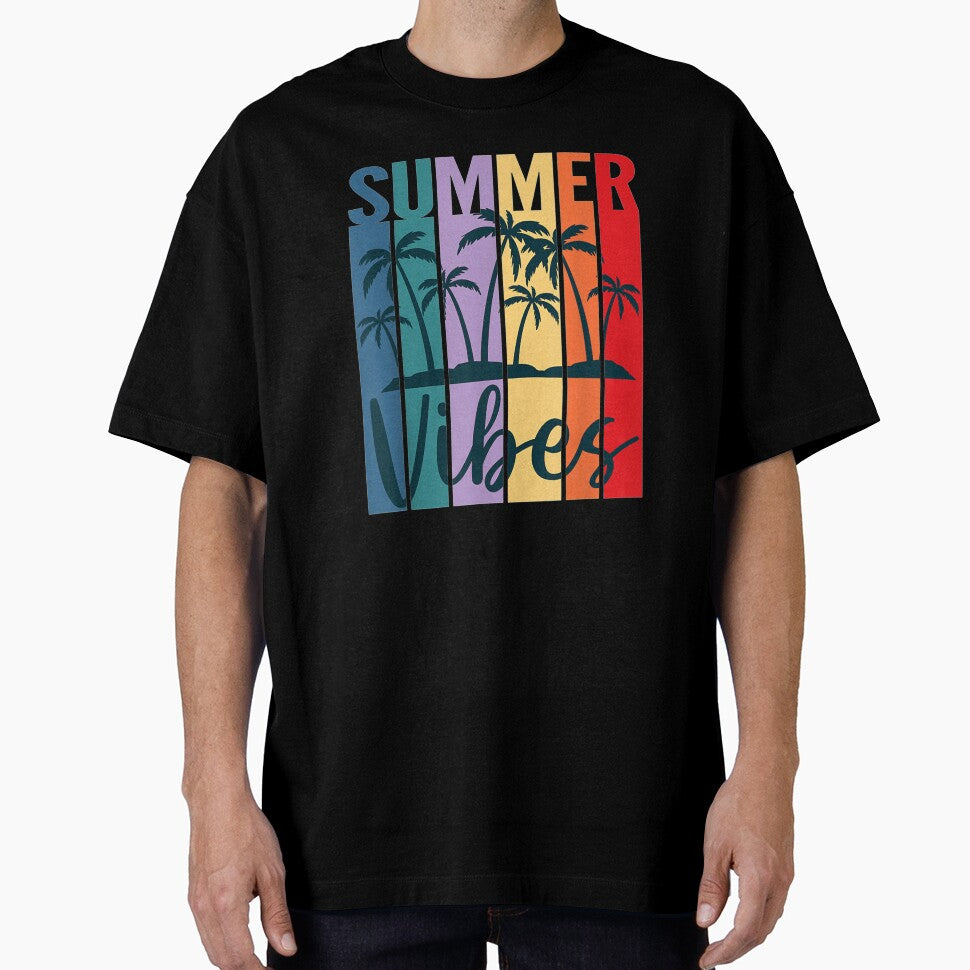 Summer Vibes Retro Vintage Sunset Palm Trees Beach Lover by zpruby