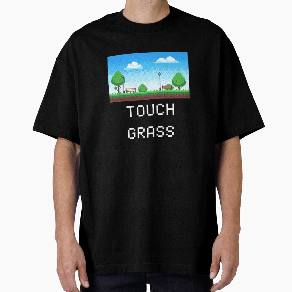 Touch Grass Funny Pixel Gamer Meme by Nol1ytv