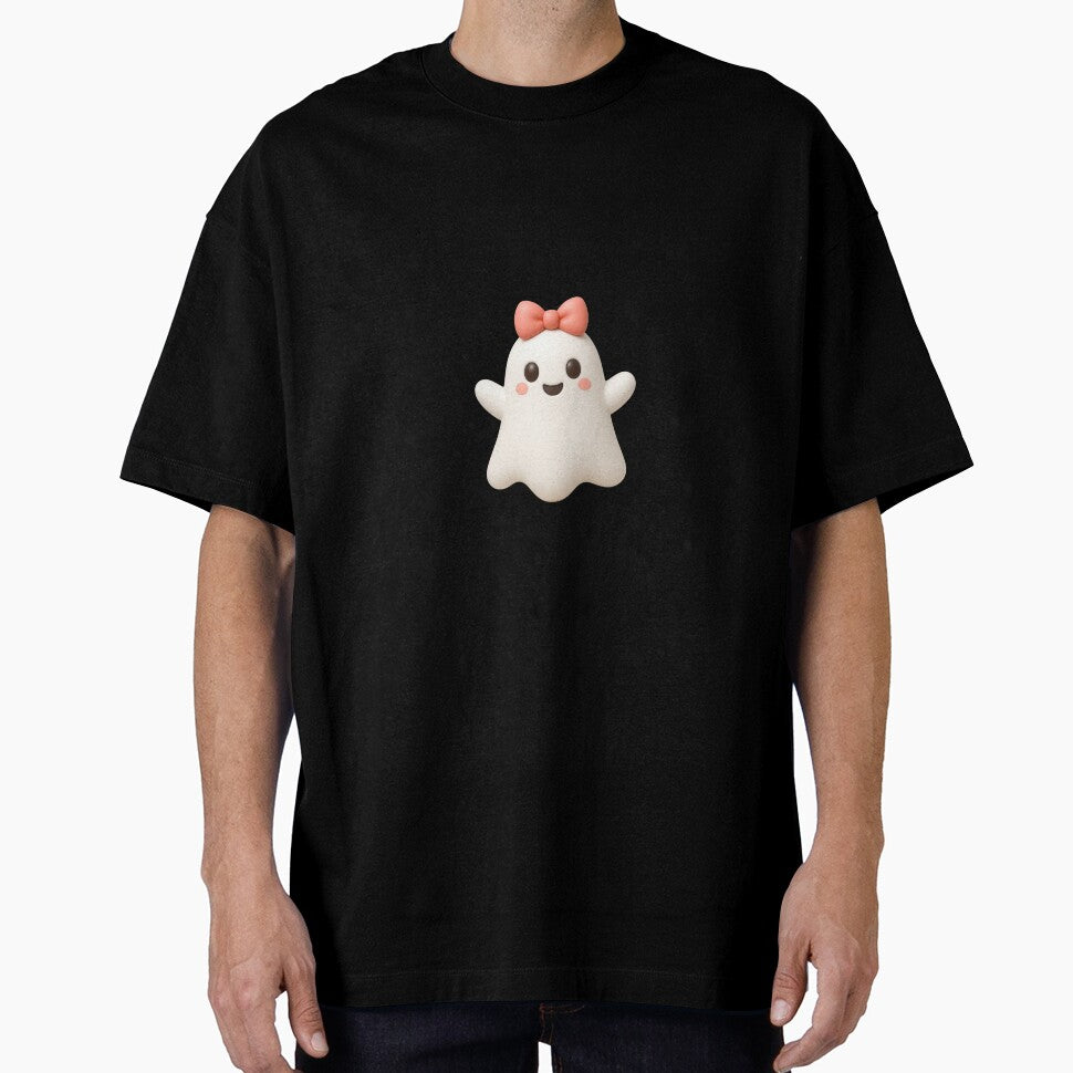Cute 3D Halloween Ghost With Pink Bow by deisgnsbyshane