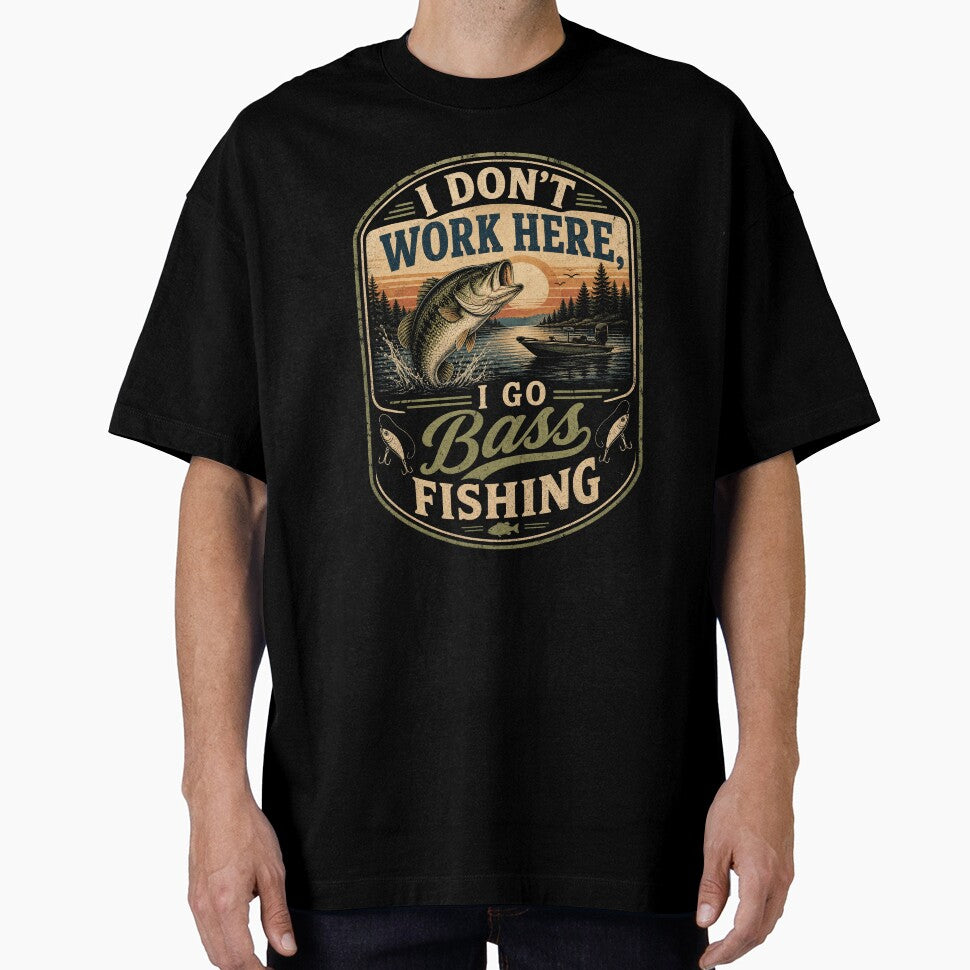 Bass Fishing, Funny Largemouth Angler by dfunky