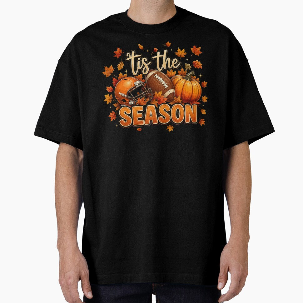 Tis The Fall Football Season Pumpkin Autumn Design by Artbyrome
