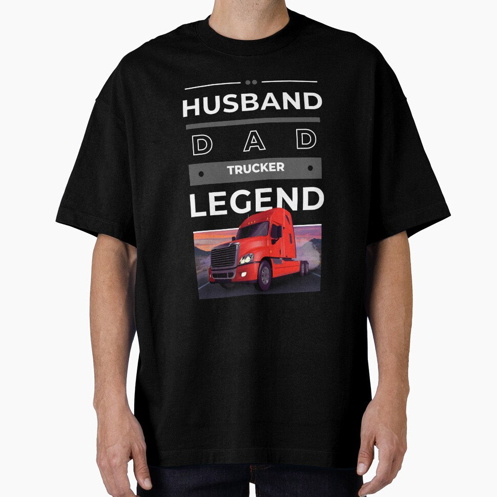 Husband Dad Trucker Legend - Cool and Funny Trucker by TheArtfulAttic
