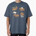 Pack of Cute nice capybara cartoon design with animal friends by Yarafantasyart