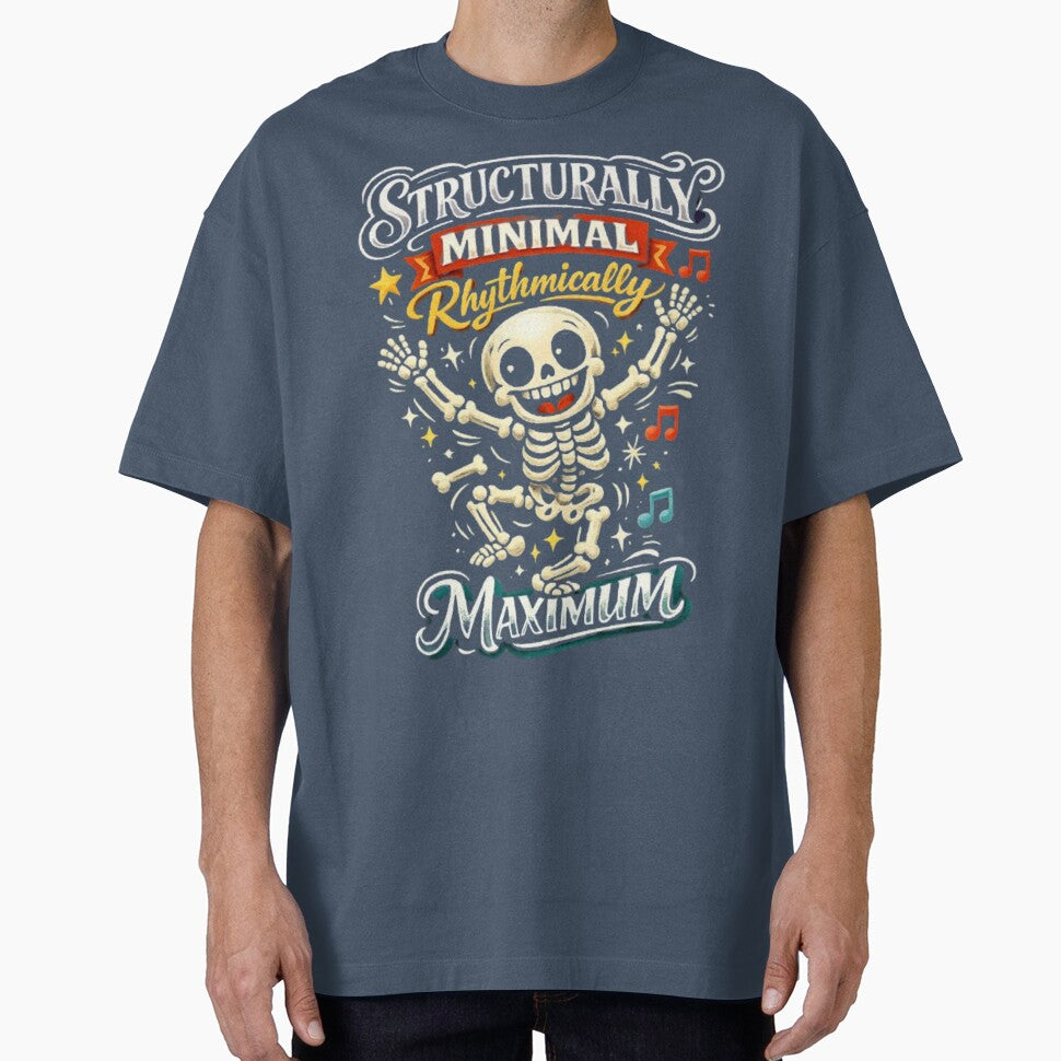 Structurally Minimal Rhythmically Maximum Funny Skeleton Dancing Halloween Tshirt by HopeAndHustle