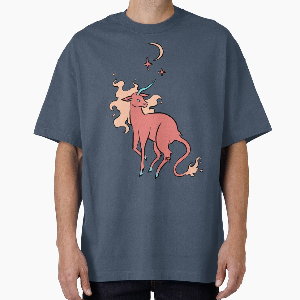 Unicorn calf with moon and stars by Hannu-Made-This