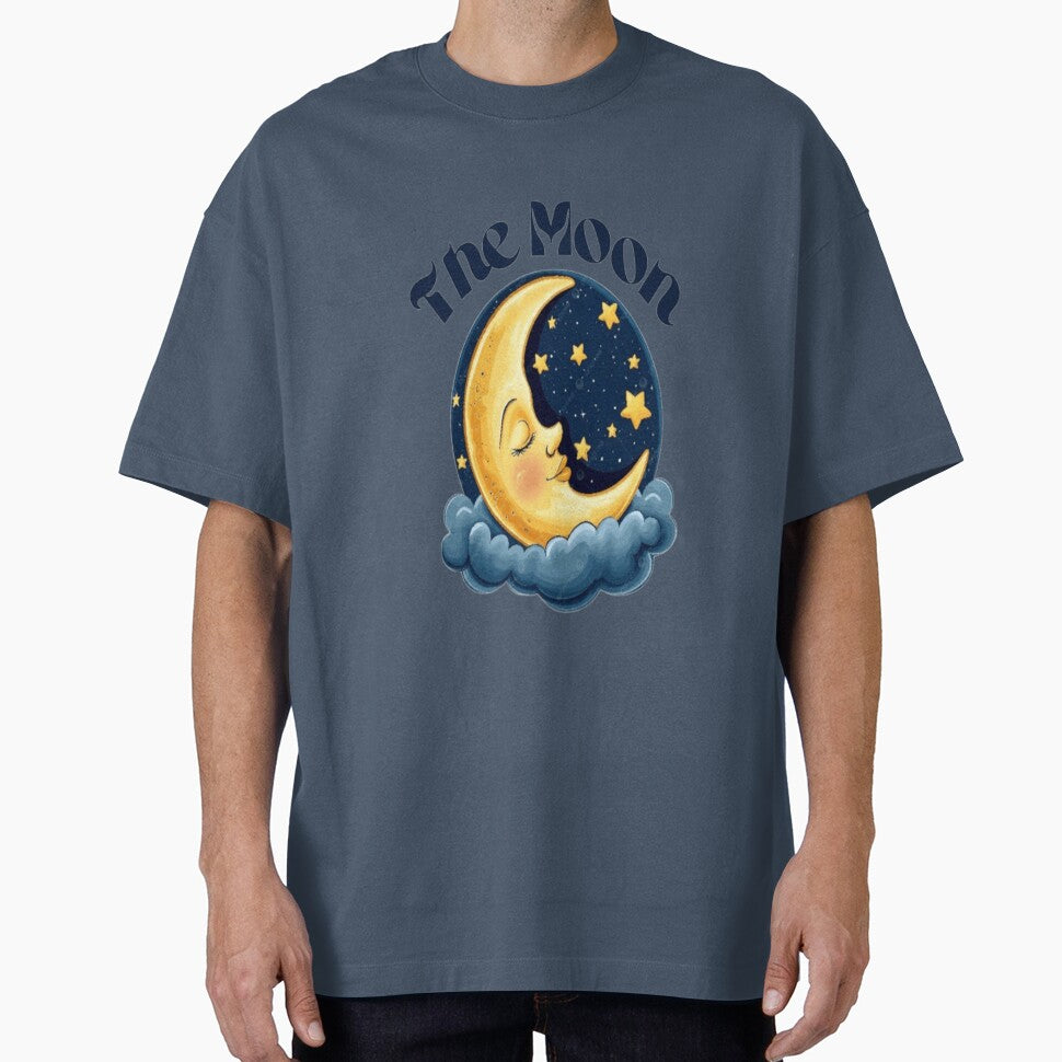 The Moon – Celestial Night Sky Lunar Art by PrashaDesigns