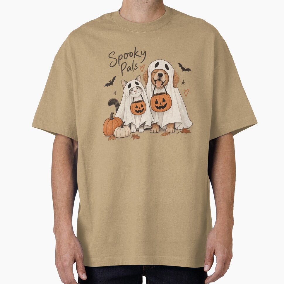 Spooky Pals Cat & Dog Ghosts – Cute Halloween Pet Design by 1DreamerShop
