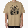 Spooky Haunted House With Forest Black Background  Halloween Design by Tonya51