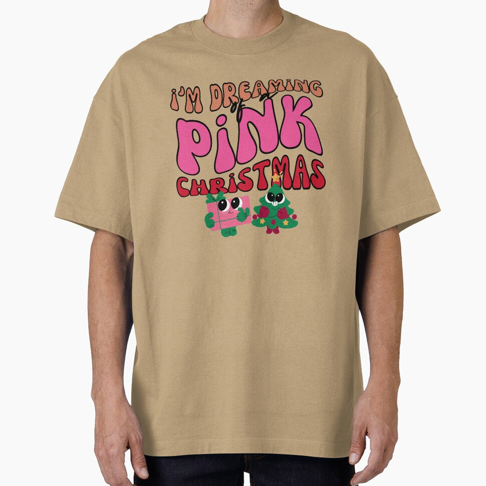 I'm Dreaming of a Pink Christmas pink and red retro 70s aesthetic by LaurenPittaway