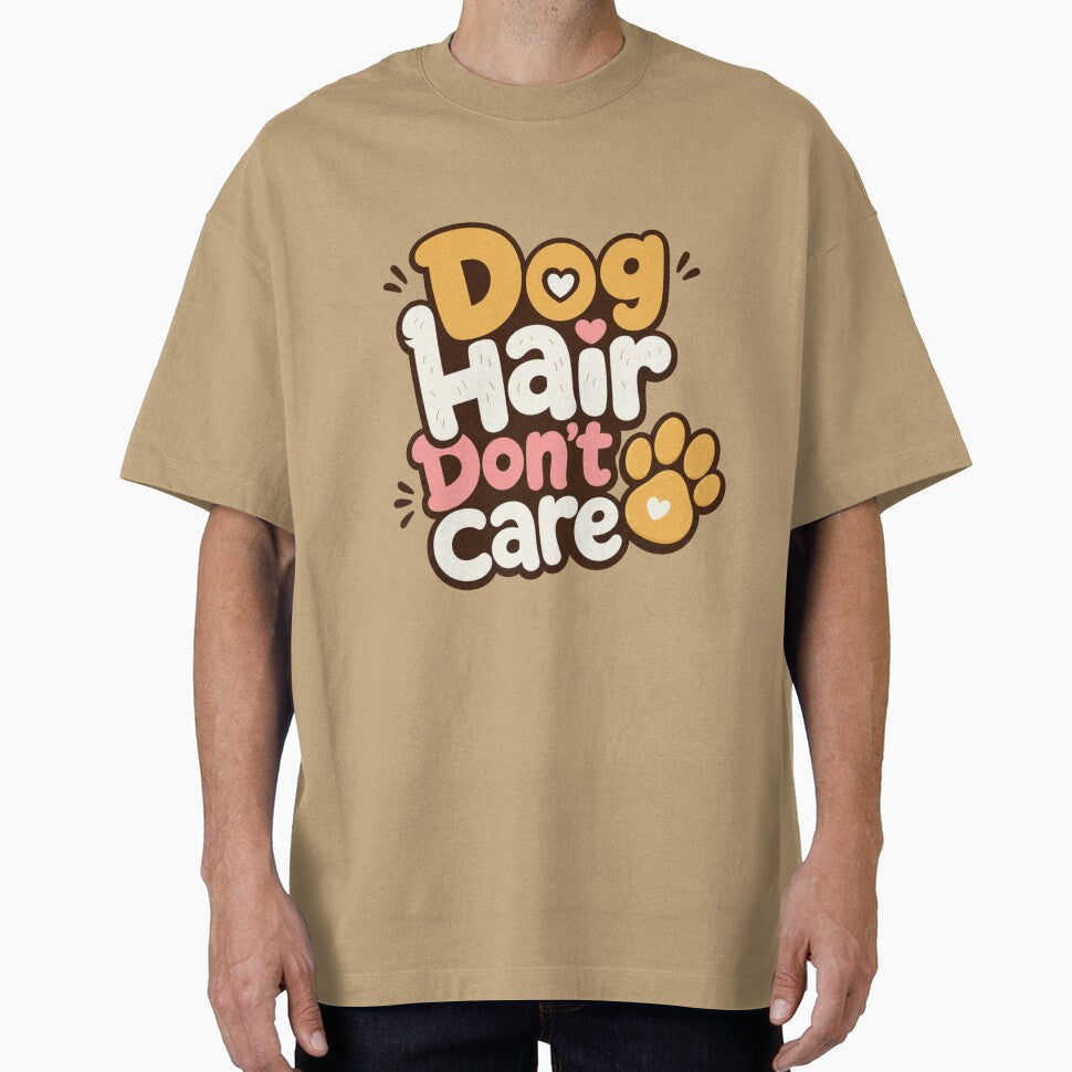 Dog Hair Don't Care Golden Retriever Dog Dad Funny T-Shirt by Ashley critters