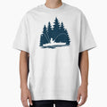 Kayak Fisherman Rural Forest Scene with Navy Blue Background by Sam Morrison