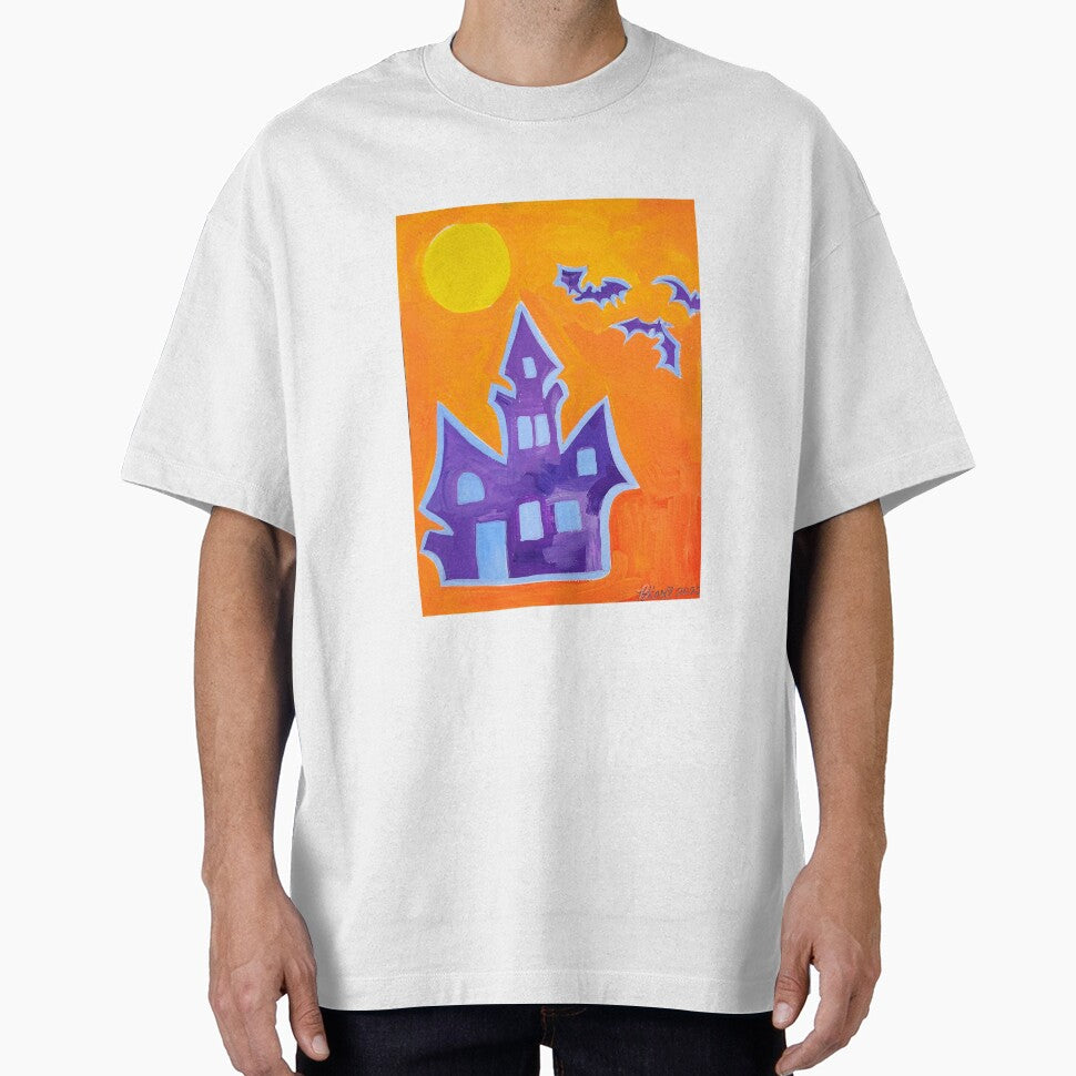Original Cute Haunted House Halloween Art  by Brenda Knoll by Brenda  Knoll