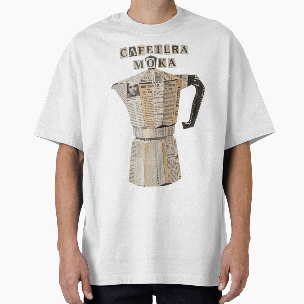 Italian Moka Pot, Newspaper Style by Cafetera Moka Italiana