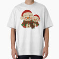 Cute Knitted Snowman Couple – Cozy Faux Yarn Christmas Holiday Illustration by Cute Kawaii Studio