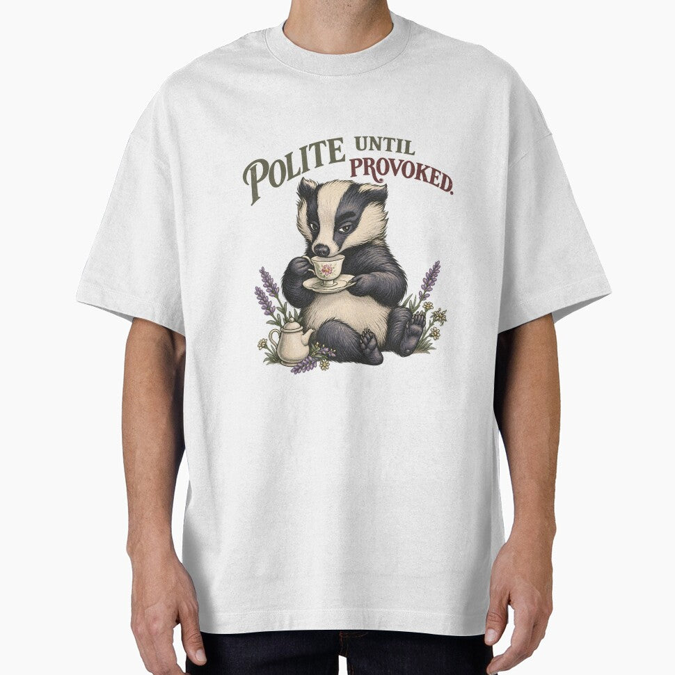 Introvert badger sipping tea by SummaGrove